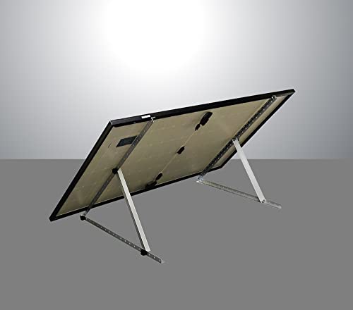 Trango ST-0001 - Aluminium Solarmodul Halterung - Bis 114cm Modulbreite - Für Flachdach, Wand - Universal-Aufsteller verstellbar - Neigungswinkel bis 45° - Solarpanel von Trango