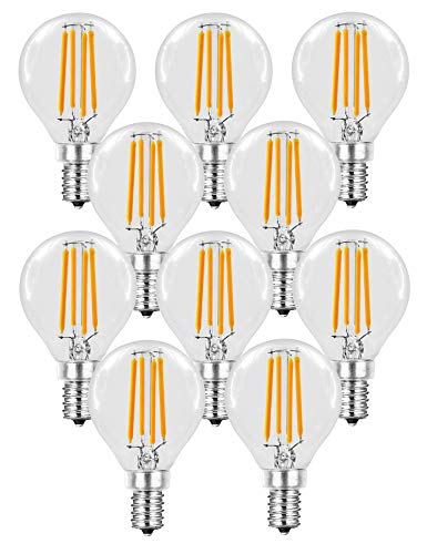 Trango 10er Pack E14002*10 LED Filament Globe Birne 5 Watt 450 Lumen I 3000K Warmweiß I Ersatz für 40W Glühlampe I Glühbirne I Lampe I LED Birne in Kugel Form mit E14 Fassung I Abstrahlwinkel 360° von Trango