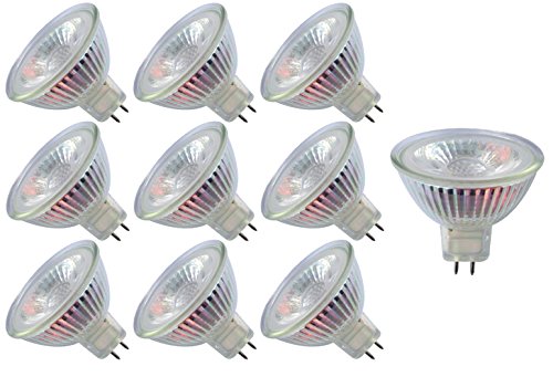 Trango 10er Set MR16-NT3 LED Leuchtmittel mit MR16 Fassung zum Austausch von herkömmlichen Halogen Leuchtmittel MR16 I GU5.3 I G4 I 12 Volt 3000K warmweiß Glühlampe, LED Reflektor Lampe32,99 von Trango