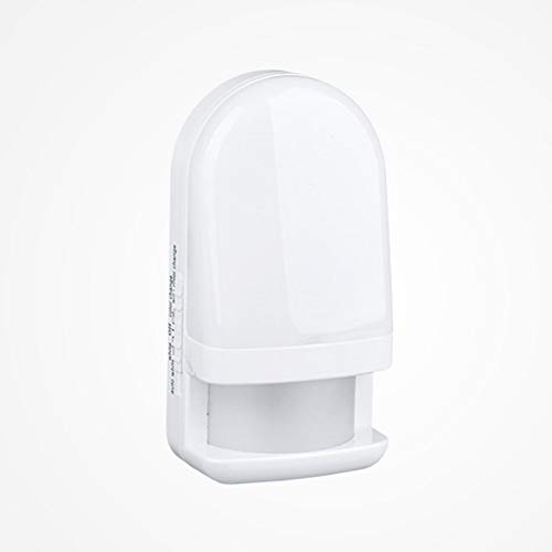 Trango 11-038 LED Sensor Nachtlicht in Weiß mit Automatikfunktion direkt 230V I mit Bewegungssensor Sicherheitslicht Steckdose Lampe Wandlampe Orientierungslicht Einschlafhilfe 3000K warmweiß von Trango