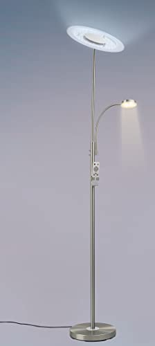 Trango 1528 LED-Stehlampe in Rund stufenlos dimmbar & Farbtemperatur 3000K bis 6500K per Fernbedienung einstellbar - 36 Watt 3640 Lumen *M&S* 180cm hoch Standlampe, Wohnzimmer Leuchte, Deckenfluter von Trango