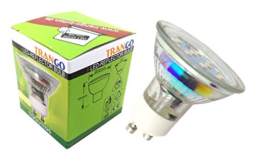 Trango 1er Set LED Leuchtmittel 5 Watt GU1015 GU10 Lampenfassung I warmweiß leuchtende Glühlampen ersetzen 50 Watt Halogen Lampen Reflektorform 230 V von Trango