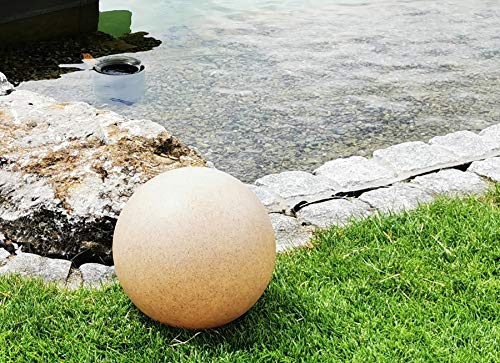 Trango 1er Set 300SB IP65 Gartenkugel in Sandstein-Optik mit 30cm Durchmesser inkl. 1x E27 LED Leuchtmittel & ca. 5 Meter IP44 Kabel *Sandstone* Kugelleuchte, Gartenleuchte, Leuchtkugel, Kugellampe Trango 1er Set 300SB IP65 Gartenkugel in Sandstein-Optik mit 30cm Durchmesser inkl. 1x E27 LED Leuchtmittel & ca. 5 Meter IP44 Kabel *Sandstone* Kugelleuchte, Gartenleuchte, Leuchtkugel, Kugellampe von Trango