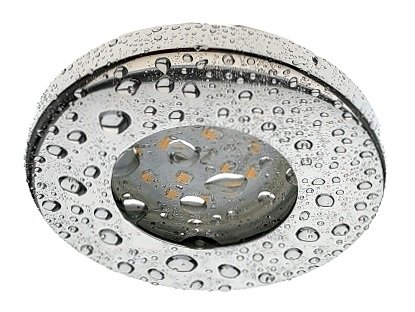Trango 1er Set IP44 LED Einbaustrahler in Chrom 6729IP-018GUSD schwenkbar inkl. 1x 5 Watt 3-Stufen dimmbar GU10 LED Leuchtmittel Bad I Dusche Einbauleuchten Deckenspots Deckenstrahler Einbauspots von Trango