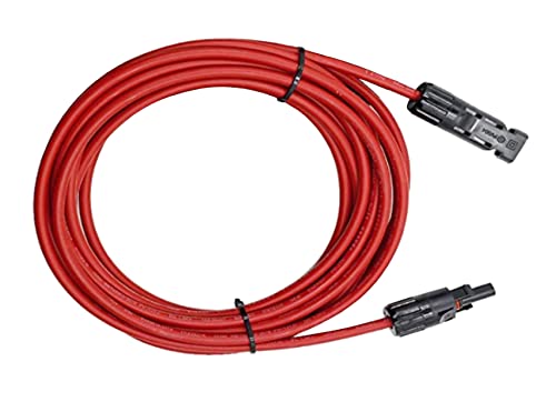 Trango 1er Set je 10 m Verlängerung Solarkabel ST-0118 in Rot 6mm² Solarpanel Verbindungskabel Solarstecker, Spannungsklasse 1500V IP68 Wasserdicht Solarmodul Verlängerungskabel inkl. MC4 Stecker Trango 1er Set je 10 m Verlängerung Solarkabel ST-0118 in Rot 6mm² Solarpanel Verbindungskabel Solarstecker, Spannungsklasse 1500V IP68 Wasserdicht Solarmodul Verlängerungskabel inkl. MC4 Stecker von Trango