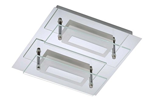 Trango 2-flammige 2263-028 IP44 Design Bad Deckenleuchte Deckenlampe LED inkl. LED Modul direkt 230V Badleuchte Badlampe von Trango