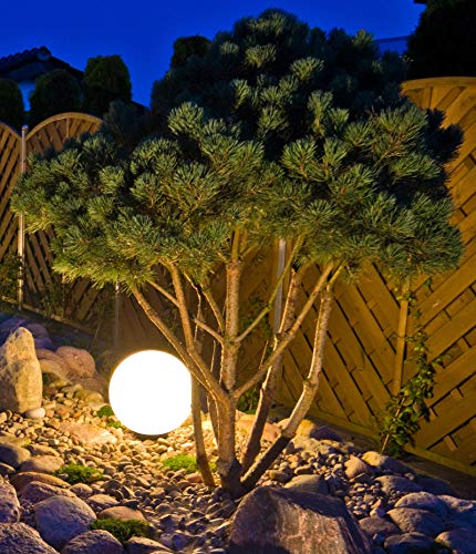 20 cm Ø IP65 Granit-Optik Gartenkugel Kugel Garten Dekoration Trango TG200G 