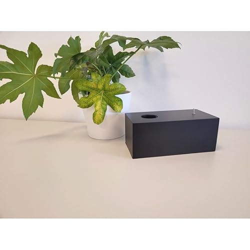 Trango 2020B Tischleuchte *WOODY* Nachttischlampe Holz schwarz im Landhaus Look Retro mit Schalter & E27 Fassung 200x100x80mm Schreibtischlampe industriell, Wohnzimmerlampe ohne Leuchtmittel von Trango