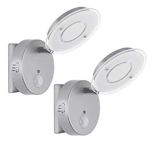 Trango 2er Pack 2636-024 LED Sensor Nachtlicht *NITE* in Silber mit Automatikfunktion direkt 230V mit Bewegungssensor Sicherheitslicht I Steckdoselampe I Wandlampe I Orientierungslicht I Nachtlampe Trango 2er Pack 2636-024 LED Sensor Nachtlicht *NITE* in Silber mit Automatikfunktion direkt 230V mit Bewegungssensor Sicherheitslicht I Steckdoselampe I Wandlampe I Orientierungslicht I Nachtlampe von Trango