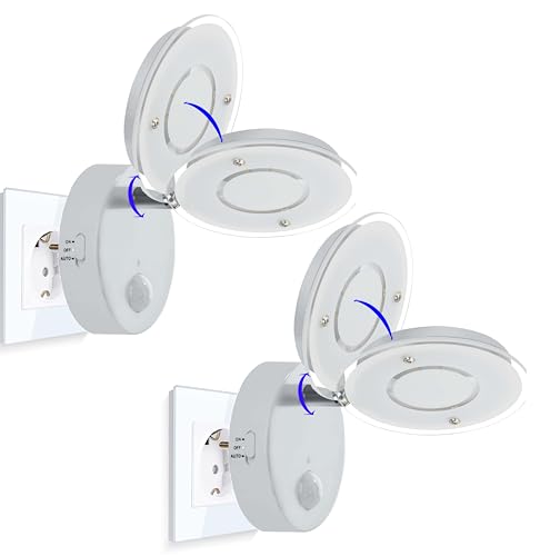 Trango 2er Pack 2636-026 LED Sensor Nachtlicht *NITE* in Weiß mit Automatikfunktion direkt 230V mit Bewegungssensor I Sicherheitslicht I Steckdose Lampe I Wandlampe I Orientierungslicht I Nachtlampe Trango 2er Pack 2636-026 LED Sensor Nachtlicht *NITE* in Weiß mit Automatikfunktion direkt 230V mit Bewegungssensor I Sicherheitslicht I Steckdose Lampe I Wandlampe I Orientierungslicht I Nachtlampe von Trango