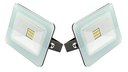 Trango 2er Pack IP65-106DC 10 Watt IP65 12/24 Volt DC - 6000K Tageslichtweiß (kaltweiss) LED Fluter Ladeflächenbeleuchtung Flutlicht Baustrahler, Camping Strahler, Ladeflächenstrahler, Arbeitsleuchte von Trango