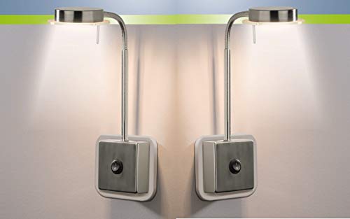 Trango 2er Pack LED Steckerleuchte TG2605/2 I Wandleuchte I Leselampe I Küchenlampe i Nachtlicht I Steckerleuchte I Lampe 5.0 Watt 3000K warmweiß direkt 230V Trango 2er Pack LED Steckerleuchte TG2605/2 I Wandleuchte I Leselampe I Küchenlampe i Nachtlicht I Steckerleuchte I Lampe 5.0 Watt 3000K warmweiß direkt 230V von Trango