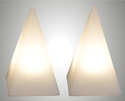 Trango 2er Set 7231L IP65 Leucht-Figur *PYRAMIDE* inkl. je 1x 7 Watt E27 LED Leuchtmittel, Gartenlampe in weiß 60cm hoch inkl. ca. 5 Meter Zuleitungskabel, Wegbeleuchtung, Außenleuchte, Gartenstrahler Trango 2er Set 7231L IP65 Leucht-Figur *PYRAMIDE* inkl. je 1x 7 Watt E27 LED Leuchtmittel, Gartenlampe in weiß 60cm hoch inkl. ca. 5 Meter Zuleitungskabel, Wegbeleuchtung, Außenleuchte, Gartenstrahler von Trango