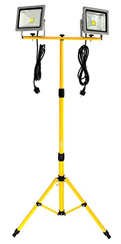Trango - 2x 20Watt LED Arbeitstrahler - Baustrahler G1504-206W*2-6000K Tageslicht - Inkl. je 3m Zuleitung - Stativ Höhenverstellbar 66-170cm - Arbeitsleuchte Trango - 2x 20Watt LED Arbeitstrahler - Baustrahler G1504-206W*2-6000K Tageslicht - Inkl. je 3m Zuleitung - Stativ Höhenverstellbar 66-170cm - Arbeitsleuchte von Trango