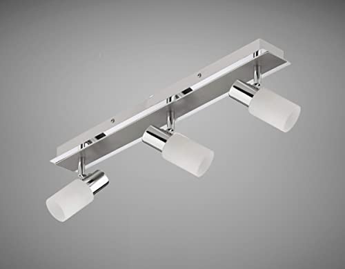 Trango 3-flammig 2007-38 Deckenleuchte in Chrom-Optik & ALU gebürstet *GRACE* inkl. 3x G9 LED Leuchtmittel 3.000K warmweiß Badleuchte, Flurleuchte, Küchenleuchte, Deckenlampe mit schwenkbar Spots Trango 3-flammig 2007-38 Deckenleuchte in Chrom-Optik & ALU gebürstet *GRACE* inkl. 3x G9 LED Leuchtmittel 3.000K warmweiß Badleuchte, Flurleuchte, Küchenleuchte, Deckenlampe mit schwenkbar Spots von Trango