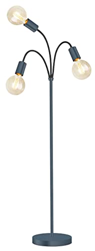 Trango 3-flammig Stehlampe 1531A *EARTH* in Schwarz-matt mit 3x E27 Lampenfassung - Höhe ca. 1550mm – 3 schwenkbaren Lampenarmen - Stehleuchte – Wohnzimmerlampe - Bürolampe (ohne Leuchtmittel) von Trango