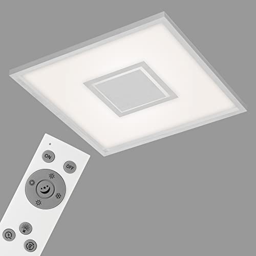 Trango 3469 LED Panel Deckenlampe 36 Watt *KI* CCT stufenlos Farbtemperatur 3000K - 6500K & Helligkeit dimmbar mit Memory & Timer Fernbedienung Deckenleuchte Ultra-Flach, Deckenstrahler, Wandleuchte von Trango