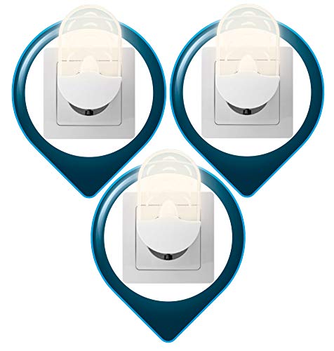 Trango 3er Pack LED Steckerlicht Wandlampe Steckdosenlampe Orientierungslicht Kinderlicht Nachtlicht Steckdose TG11-36O Sicherheitslicht mit Helligkeitssensor Auto AN/AUS Oval Trango 3er Pack LED Steckerlicht Wandlampe Steckdosenlampe Orientierungslicht Kinderlicht Nachtlicht Steckdose TG11-36O Sicherheitslicht mit Helligkeitssensor Auto AN/AUS Oval von Trango