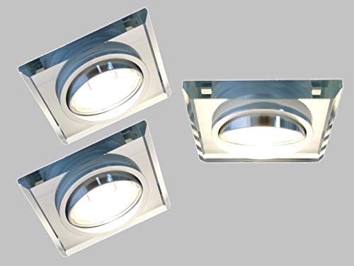 Trango 3er Set *CRYSTAL* LED Einbaustrahler 6729S-03M6KSD aus Glas handgeschliffen inkl. 3x 3-Stufen dimmbar Ultra Flach LED Modul 6000K Tageslichtweiß Einbauleuchte, Einbauspot, Deckenleuchte Trango 3er Set *CRYSTAL* LED Einbaustrahler 6729S-03M6KSD aus Glas handgeschliffen inkl. 3x 3-Stufen dimmbar Ultra Flach LED Modul 6000K Tageslichtweiß Einbauleuchte, Einbauspot, Deckenleuchte von Trango