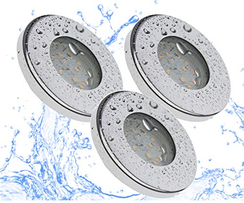 Trango 3er Set IP44 Einbaustrahler 6729IP-038-5WAK Edelstahl Chrom inkl. 3x 5 Watt GU10 LED Leuchtmittel 3000K warmweiß & Fassung, Außen Einbauleuchte, Badleuchte, Deckenspot, Dusche Deckenstrahler Trango 3er Set IP44 Einbaustrahler 6729IP-038-5WAK Edelstahl Chrom inkl. 3x 5 Watt GU10 LED Leuchtmittel 3000K warmweiß & Fassung, Außen Einbauleuchte, Badleuchte, Deckenspot, Dusche Deckenstrahler von Trango
