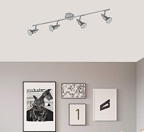 Trango 4-flammig 2890-048-5W LED Deckenleuchte *OSCAR* inkl. 4x 5 Watt GU10 LED Leuchtmittel in Chrom-Optik I Deckenlampe I Deckenstrahler I Deckenspots I Wohnzimmer Lampe schwenkbar und drehbar Trango 4-flammig 2890-048-5W LED Deckenleuchte *OSCAR* inkl. 4x 5 Watt GU10 LED Leuchtmittel in Chrom-Optik I Deckenlampe I Deckenstrahler I Deckenspots I Wohnzimmer Lampe schwenkbar und drehbar von Trango