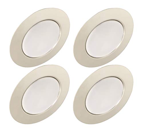 Trango 4er Set G4E-048 LED Möbel Einbaustrahler 12Volt AC/DC Einbauleuchte, Deckenleuchte in Chrom - zum Ersetzen herkömmlichen G4 Möbelleuchte, Küchenhaube Leuchte, Schrankleuchte usw. von Trango