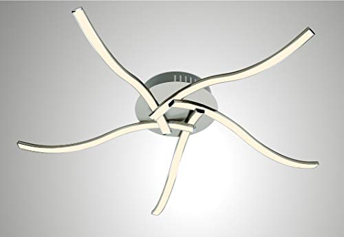 Trango 5-flammig Modern LED Deckenleuchte, Deckenlampe, LED Wohnzimmerlampe Badleuchte TG3161 incl. 5x LED Module 3000K warmweiß - Gesamt Lichtleistung 2100 Lumen Deckenstrahler Strahler von Trango
