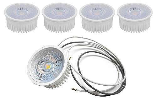 Trango 5er Pack MOCOB-C LED Modul 3cm Ultra flach inkl. 50cm Kabel 3000K warmweiß 5 Watt zum Austausch GU10 & MR16 Halogen Leuchtmittel Einbauleuchte, Deckenstrahler, Einbaustrahler, Deckenleuchte Trango 5er Pack MOCOB-C LED Modul 3cm Ultra flach inkl. 50cm Kabel 3000K warmweiß 5 Watt zum Austausch GU10 & MR16 Halogen Leuchtmittel Einbauleuchte, Deckenstrahler, Einbaustrahler, Deckenleuchte von Trango