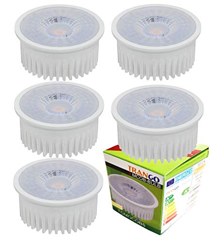 Trango 5er Pack MOCWSD*5 LED Modul in 3-Stufen dimmbar Ultra flach nur 23mm Einbautiefe 6000K Tageslichtweiß zum Austauschen von GU10 & MR16 Halogen Leuchtmittel für Einbauleuchte Einbaustrahler Spot von Trango