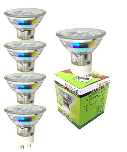 Trango 5er Pack dimmbar LED Leuchtmittel GU105SD*5 GU10 Lampenfassung 3000 K warm-weiß Glühbirnen I Glühlampen I ersetzen 50 W Halogen Lampen I Reflektor I 230 V von Trango
