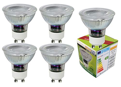 Trango 5er Set GU10COB*5 LED Leuchtmittel 5 Watt GU10-400 Lumen Lampenfassung 3000K warmweiß Glühlampen zum Austauschen von herkömmlichen Halogen Lampen, Reflektorform Trango 5er Set GU10COB*5 LED Leuchtmittel 5 Watt GU10-400 Lumen Lampenfassung 3000K warmweiß Glühlampen zum Austauschen von herkömmlichen Halogen Lampen, Reflektorform von Trango