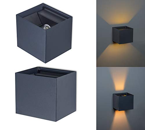 Trango 8015-01A IP44 Up & Down Wandstrahler *FLEX* in Anthrazit matt Eckig mit einstellbar Abstrahlwinkel inkl. 1x 3.5 Watt G9 LED Leuchtmittel für innen & außen Leuchte, Außenstrahler, Wandleuchte Trango 8015-01A IP44 Up & Down Wandstrahler *FLEX* in Anthrazit matt Eckig mit einstellbar Abstrahlwinkel inkl. 1x 3.5 Watt G9 LED Leuchtmittel für innen & außen Leuchte, Außenstrahler, Wandleuchte von Trango