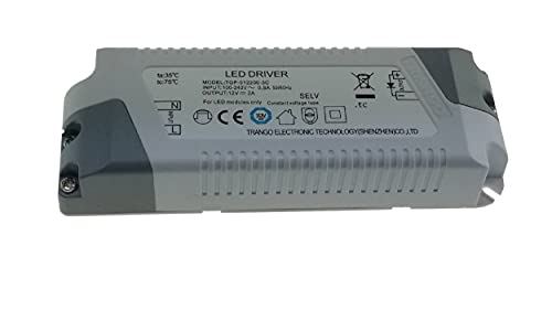Trango AS12V-2A LED-Transformator 12 Volt DC - 2A – 24 Watt – Trafo, Niedervolt Netzteil, Driver für MR16, GU5.3, G4 Leuchtmittel, Stripes, Band, Lampen Nicht Dimmbar Trango AS12V-2A LED-Transformator 12 Volt DC - 2A – 24 Watt – Trafo, Niedervolt Netzteil, Driver für MR16, GU5.3, G4 Leuchtmittel, Stripes, Band, Lampen Nicht Dimmbar von Trango