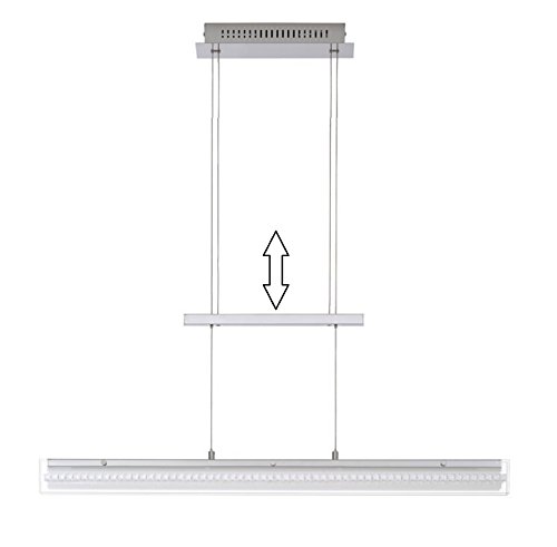 Trango Design LED Pendelleuchte, Esstischleuchte höhenverstellbar in Chrom 4338-018 von Trango
