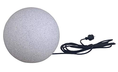 Trango 1er Set 300G IP65 Gartenkugel 30cm ? in Granitstein-Optik *Nature* inkl. ca. 5 Meter IP44 Kabel mit 1x E27 Fassung, Kugelleuchte, Gartenleuchte, Leuchtkugel, Außenleuchte ohne Leuchtmittel Trango 1er Set 300G IP65 Gartenkugel 30cm ? in Granitstein-Optik *Nature* inkl. ca. 5 Meter IP44 Kabel mit 1x E27 Fassung, Kugelleuchte, Gartenleuchte, Leuchtkugel, Außenleuchte ohne Leuchtmittel von Trango