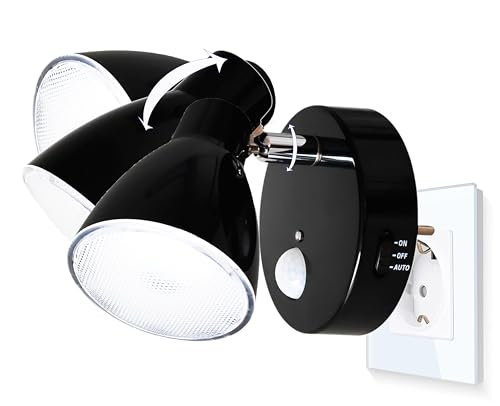 Trango LED Sensor Nachtlicht 2635-015 *MILO* mit Bewegungssensor & Automatikfunktion in Schwarz Sicherheitslicht direkt 230V Steckdose Lampe, Wandlampe, Orientierungslicht, Nachtlampe, Steckdosenlicht Trango LED Sensor Nachtlicht 2635-015 *MILO* mit Bewegungssensor & Automatikfunktion in Schwarz Sicherheitslicht direkt 230V Steckdose Lampe, Wandlampe, Orientierungslicht, Nachtlampe, Steckdosenlicht von Trango