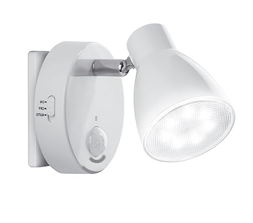 Trango LED Sensor Nachtlicht 2635-016 *MILO* mit Bewegungssensor & Automatikfunktion in Weiß Sicherheitslicht direkt 230V Steckdose Lampe, Wandlampe, Orientierungslicht, Nachtlampe, Steckdosenlicht von Trango