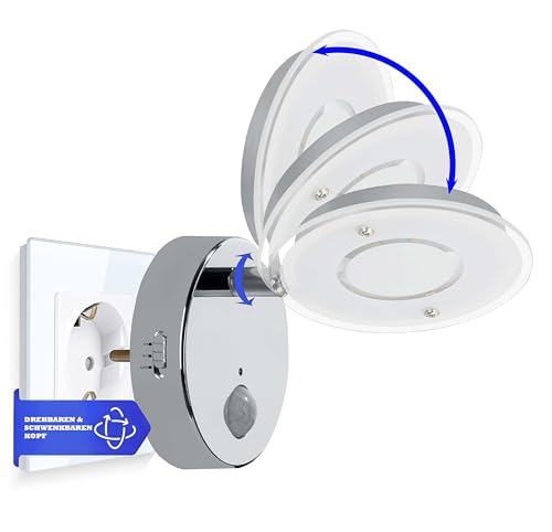 Trango LED Sensor Nachtlicht 2636-018 *NITE* in Chrom mit Automatikfunktion direkt 230V mit Bewegungssensor I Sicherheitslicht I Steckdose Lampe I Wandlampe I Orientierungslicht I Kinder Nachtlampe Trango LED Sensor Nachtlicht 2636-018 *NITE* in Chrom mit Automatikfunktion direkt 230V mit Bewegungssensor I Sicherheitslicht I Steckdose Lampe I Wandlampe I Orientierungslicht I Kinder Nachtlampe von Trango