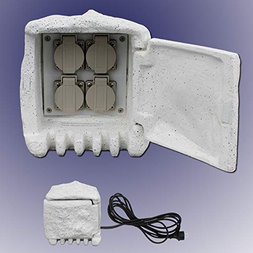 Trango STD4 Außensteckdose 4-fach in Granitstein-Optik IP44 Energiestation mit 4 Schutzkontakt-Steckdosen 230 V Gartensteckdose Außen Steckdose Steinoptik, Garten Steckdose Trango STD4 Außensteckdose 4-fach in Granitstein-Optik IP44 Energiestation mit 4 Schutzkontakt-Steckdosen 230 V Gartensteckdose Außen Steckdose Steinoptik, Garten Steckdose von Trango
