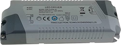 Trango LED Transformator 12 Volt DC - 2A – 24 Watt – Trafo, Niedervolt Netzteil, Driver für MR16, GU5.3, G4 Leuchtmittel, Stripe, Band, Lampen Nicht Dimmbar Trango LED Transformator 12 Volt DC - 2A – 24 Watt – Trafo, Niedervolt Netzteil, Driver für MR16, GU5.3, G4 Leuchtmittel, Stripe, Band, Lampen Nicht Dimmbar von Trango