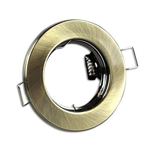 6x LED Einbaurahmen Set rund super flach GU10 230V - optimal für moderne Einrichtungsarten - Einbauspot in messing/gold - Spot aus hochqualitativer Verarbeitung 60mm Lochmaß | messing/gold 6x LED Einbaurahmen Set rund super flach GU10 230V - optimal für moderne Einrichtungsarten - Einbauspot in messing/gold - Spot aus hochqualitativer Verarbeitung 60mm Lochmaß | messing/gold von Trano