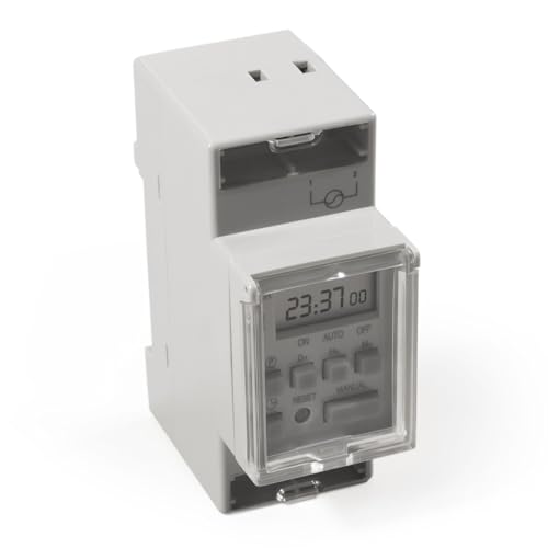 Digitale Zeitschaltuhr für Schaltschrank, Schalttafeln - 230V 1800W, Sommer- und Winterzeit LCD-Anzeige, Bluetooth-Programmierung mit App - Zeitschalter Schaltuhr Timer Digitale Zeitschaltuhr für Schaltschrank, Schalttafeln - 230V 1800W, Sommer- und Winterzeit LCD-Anzeige, Bluetooth-Programmierung mit App - Zeitschalter Schaltuhr Timer von Trano