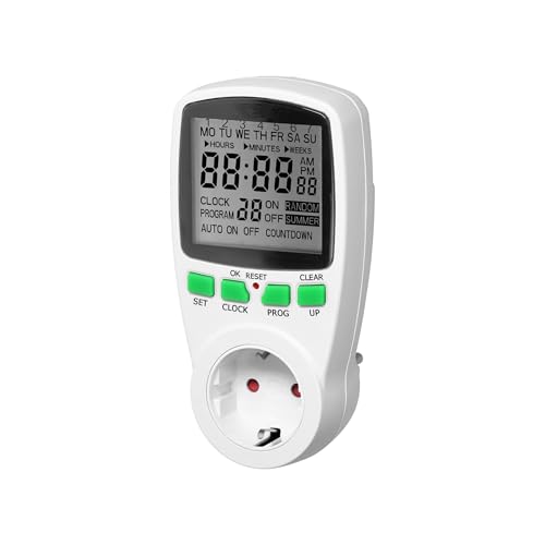 Digitale Zeitschaltuhr mit LCD-Display und Schuko-Steckdose, 230V~, 50Hz, 3680W, 16A, 16 Programme, IP20, Eingebauter Ni-MH Akku, UN 38.3 Norm Digitale Zeitschaltuhr mit LCD-Display und Schuko-Steckdose, 230V~, 50Hz, 3680W, 16A, 16 Programme, IP20, Eingebauter Ni-MH Akku, UN 38.3 Norm von Trano