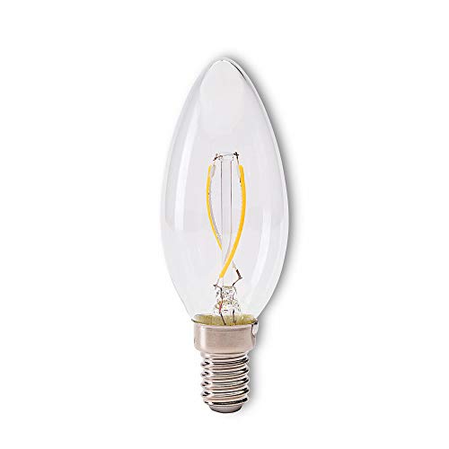 Trano E14 LED Lampe 2W warmweiß Filament Windstoß - F35 Birne Kerze Leuchtmittel Glühbirne Licht Fadenlampe Trano E14 LED Lampe 2W warmweiß Filament Windstoß - F35 Birne Kerze Leuchtmittel Glühbirne Licht Fadenlampe von Trano