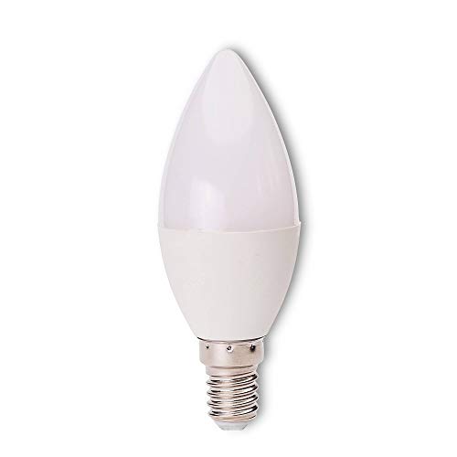 E14 LED Lampe 4,5W kaltweiß aus Kunststoff - Kerze Leuchtmittel Birne Glühbirne Licht von Trano