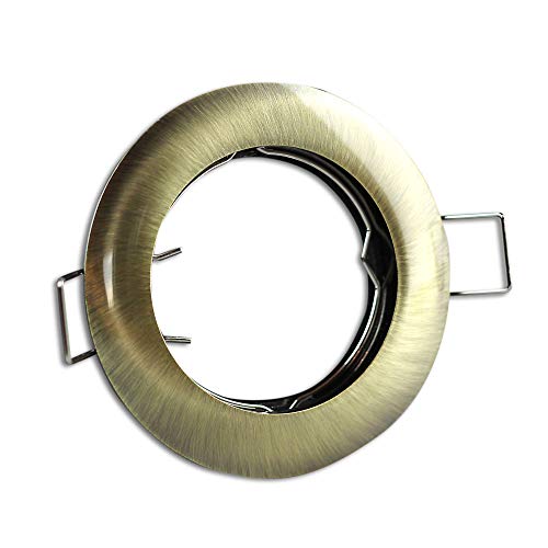 Einbaustrahler Rahmen rund - gold - Einbaurahmen für GU10 MR16 Leuchtmittel - Ø60mm Bohrloch Einbau-Spot Strahler Einbauleuchte von Trano
