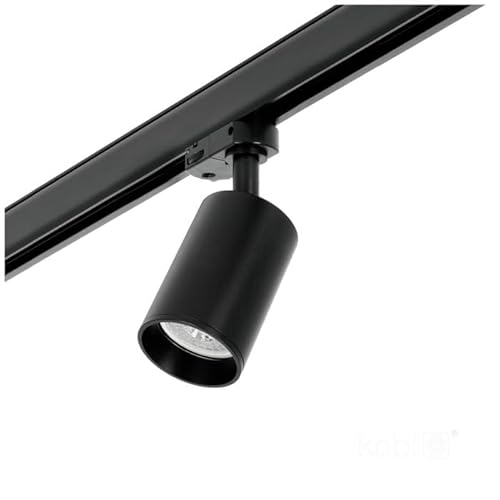 GU10 3-Phasen Stromschienenstrahler schwarz – Spotleuchte für Schienensystem, kompatibel mit Global Trac & Unipro, flexibel Ausrichtbar, Modernes Design für Zuhause, Büro & Einzelhandel von Trano