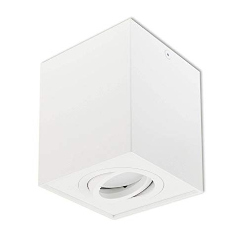 LED Aufbauleuchte eckig - weiß 3 Watt kaltweiß GU10 230V - 125x96mm Aufbaustrahler aus Aluminium - Aufbau Downlight Deckenlampe Loft Aufbau-Spot Decken-Strahler LED Aufbauleuchte eckig - weiß 3 Watt kaltweiß GU10 230V - 125x96mm Aufbaustrahler aus Aluminium - Aufbau Downlight Deckenlampe Loft Aufbau-Spot Decken-Strahler von Trano