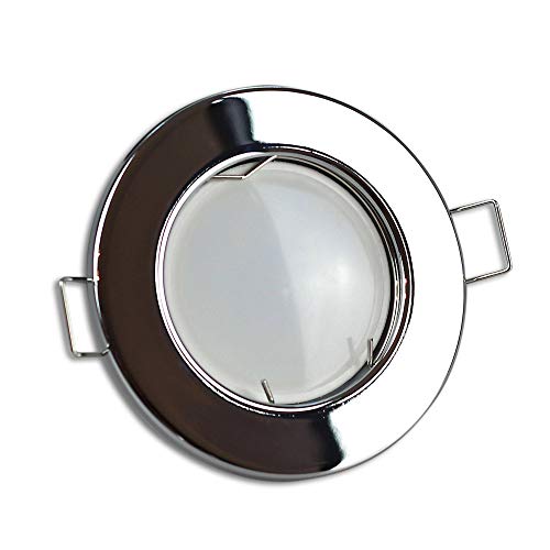 LED Einbaustrahler chrom rund 5 Watt kaltweiß 230V - GU10 Einbauleuchten aus hochwertigem Aluminium - 55-60mm Bohrloch Einbau-Spot Decken-Leuchte LED Einbaustrahler chrom rund 5 Watt kaltweiß 230V - GU10 Einbauleuchten aus hochwertigem Aluminium - 55-60mm Bohrloch Einbau-Spot Decken-Leuchte von Trano