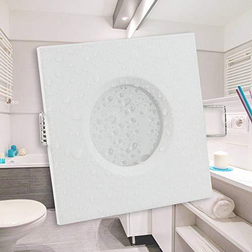 LED Einbaustrahler eckig - weiß 7,5 Watt dimmbar warmweiß 230V GU10 - geeignet für Badezimmer, Außenbereich IP44, Bad, Küche - elegantes Design - 73-75mm Bohrloch - rund Spot Strahler von Trano